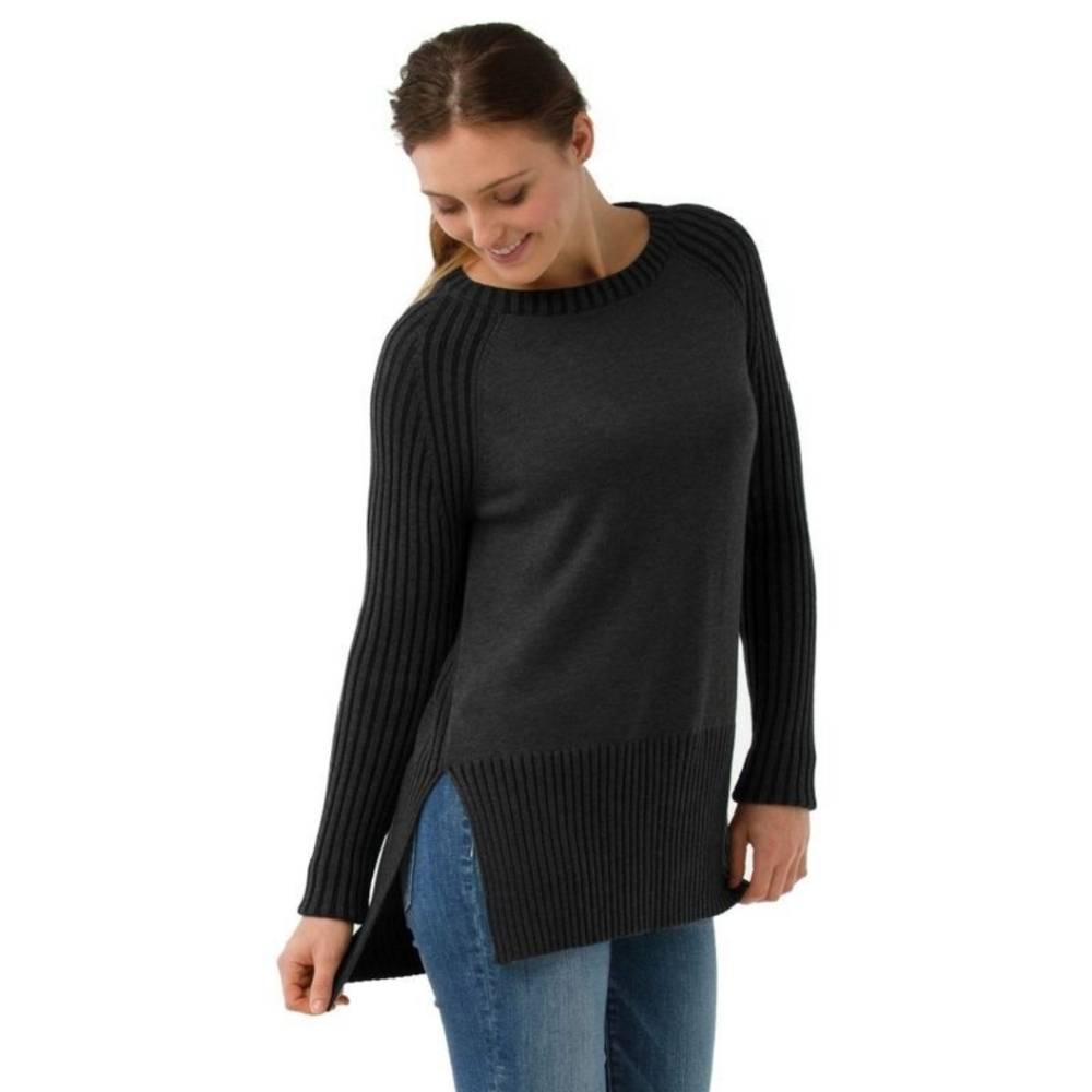 New! || SMARTWOOL || Ripple Creek tunic sweater, merino wool, charcoal grey, XS